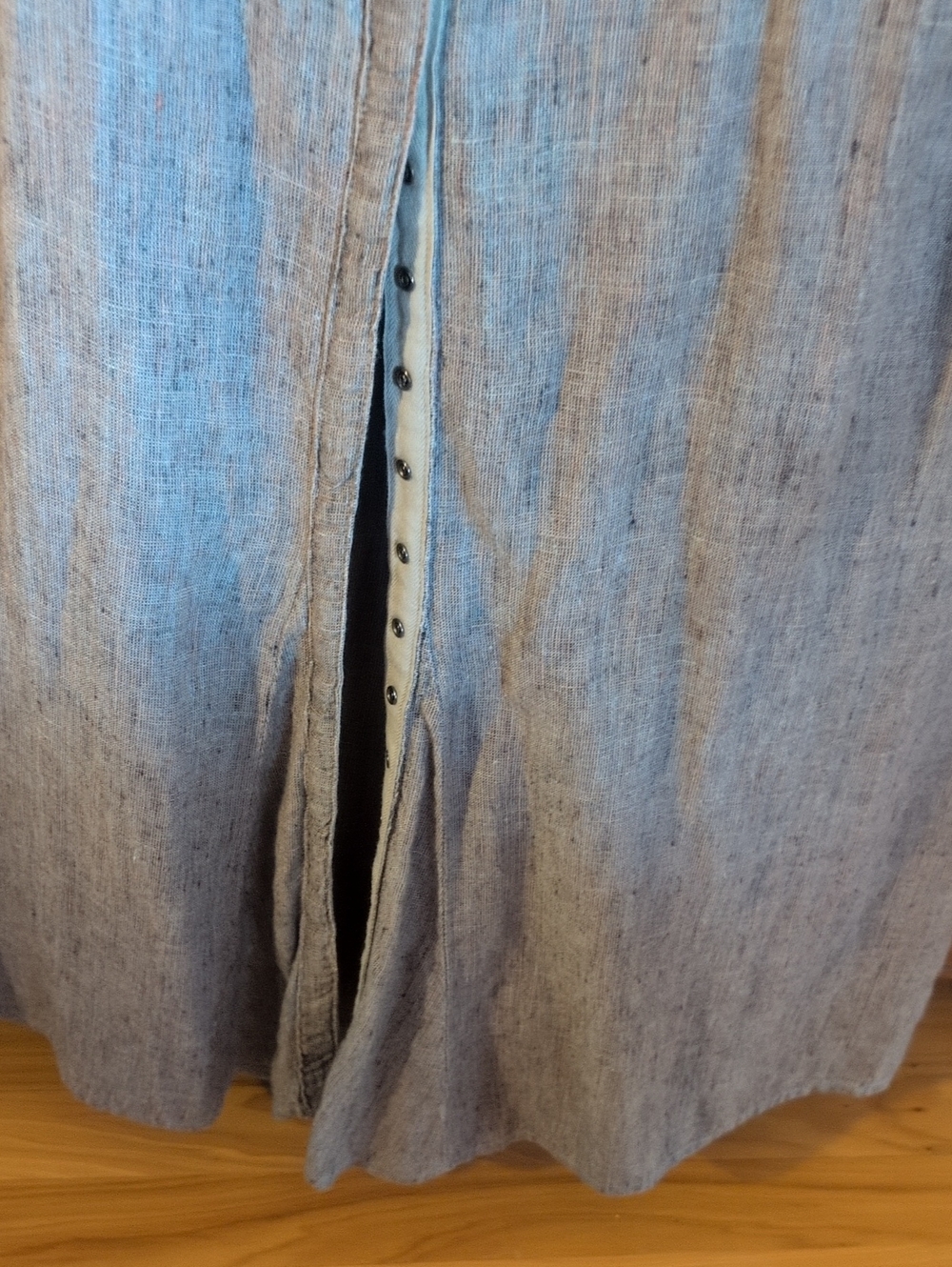 FLAX By Jeanne Engelhart Linen Snap Skirt - Picture 4 of 13